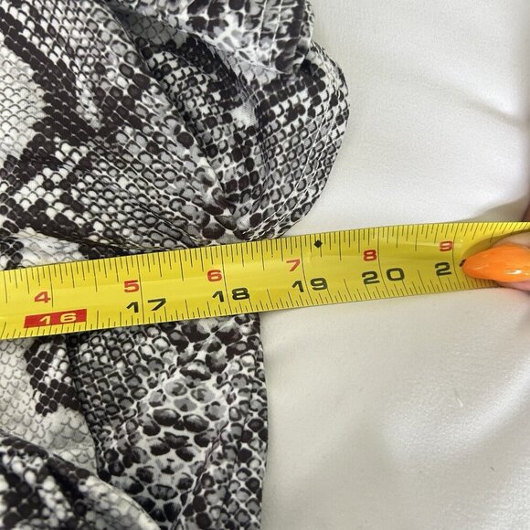 Altar’d State Womens Size XS Top Blouse Black White Snake Skin - Picture 6 of 6